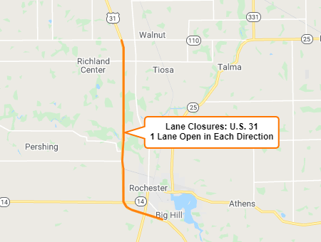 U.S. 31 to be resurfaced in Fulton County
